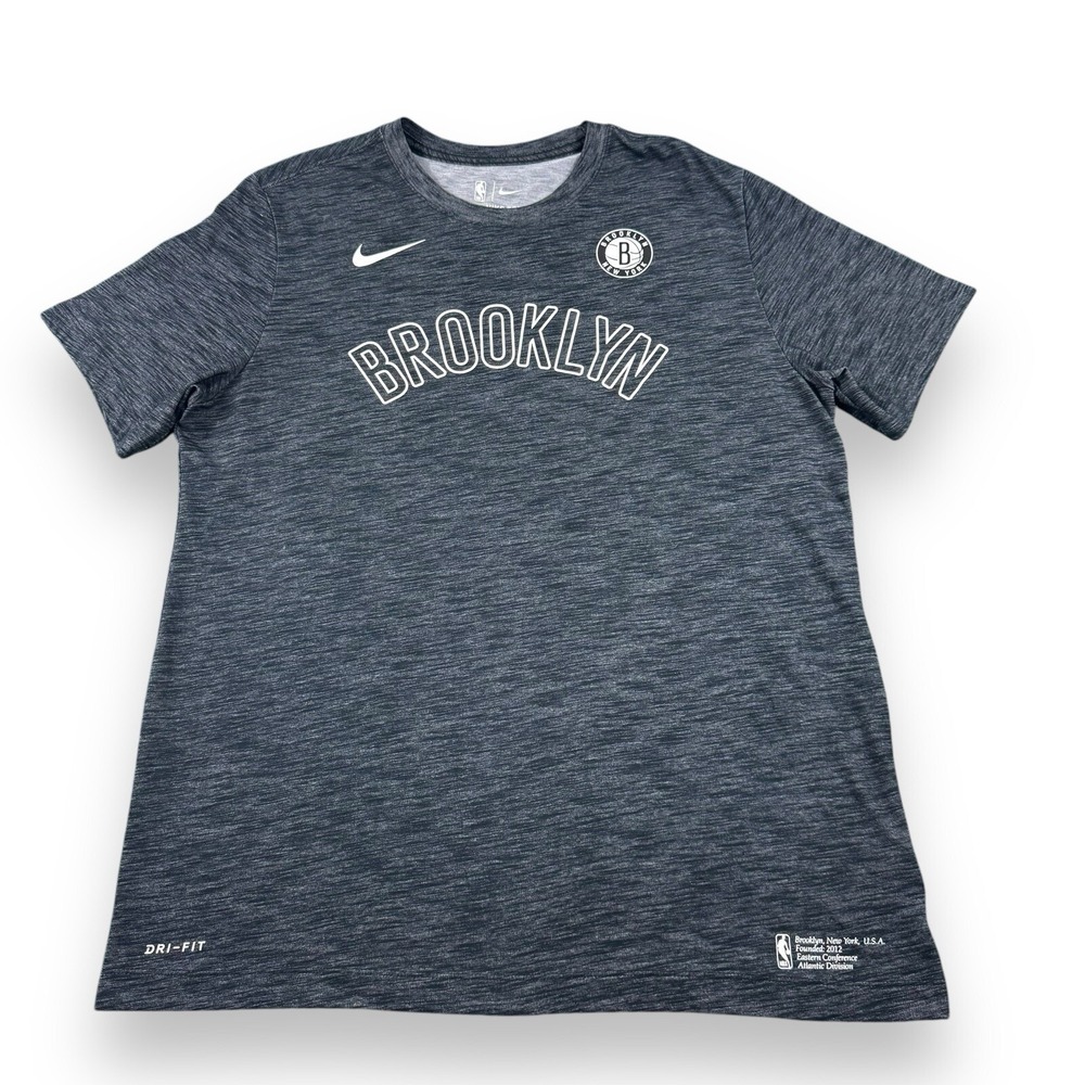 Nike Brooklyn Nets Heathered Black/Gray Essential Facility Performance Tee Men L
